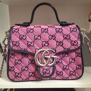 NO TRADES Gucci matelasse multi color top handle mini marmont.